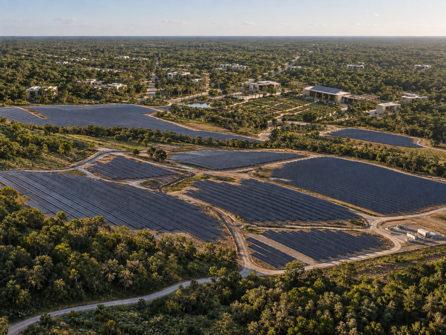 Utility-scale solar infrastructure integrated into a working landscape